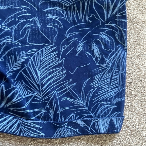 True Nation by DXL Navy Blue Tropical Palms Drawstring Shorts Men’s Size 54 - Picture 15 of 16